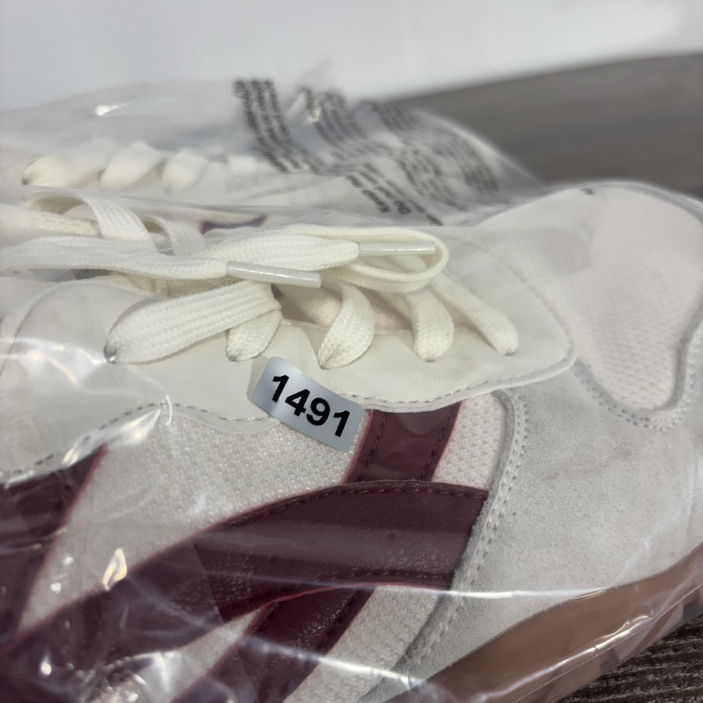 HOBIBEAR Shoes Mens Size 10.5 White Maroon Running Athletic Sneaker WS61157171 - Picture 10 of 10